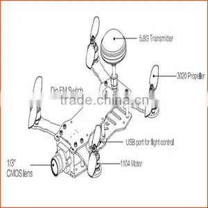 Maytech Mini Quadcopter FPV Racer Kit 160 Frame With Carbon Fiber Materia thumbnail-6