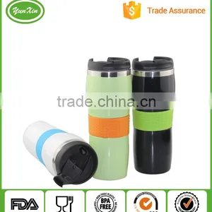 Double Wall Screw Lid Stainless Steel Cup With Silicone Sleeve thumbnail-3