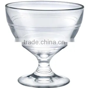 Clear Transparent Leadfree Ice Cream Glass Cup With Stem Glass Bowl Design Blown Manufacturing thumbnail-1