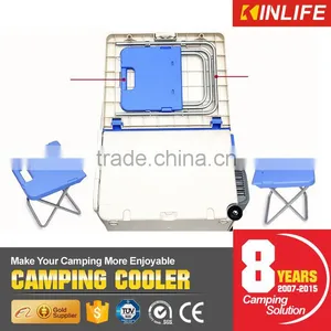 Portable Camping Ice Cooler Box With Fold-able Desk And Table Quality Choice thumbnail-5
