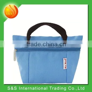 Practical Solid Color Tote Bag Foldable Lady Bags Handbag thumbnail-1