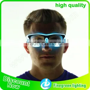 Promotion Popular Cool LED Light Up EL Glasses Wholesale For Party Wedding thumbnail-1