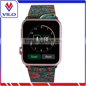 Wholesale Genuine Leather Watch Strap Wrist Band With Metal Clasp for Apple Watch thumbnail-4