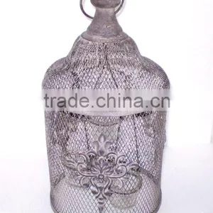 8009236F- Round Metal Wire Candle Lantern thumbnail-1