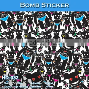HD-033 CARLIKE Air Free Fashionable Car Wrapping Snoopy Printing Bomb Sticker Film thumbnail-5
