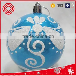 2016 Pearl Light White Hand Painting Christmas Ball With 4pcs Diamonds thumbnail-3