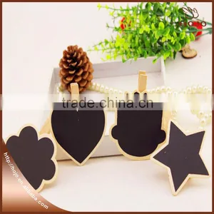 Mini Wooden Clip With Decoration Wooden Chalk Boards thumbnail-1