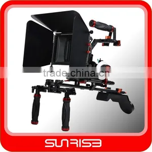 DSLR Shoulder Mounted Rig Follow Focus Matte Box Top Handle Cage thumbnail-1