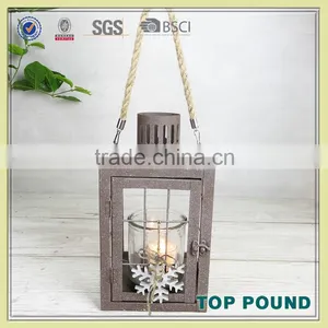 TOP POUND Wooden Snowflake Hobby Lobby Hanging Candle Lanterns 81-14350S thumbnail-1