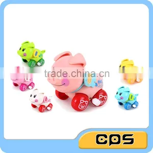 Plastic Wind up Pig Toy in Display Box thumbnail-2