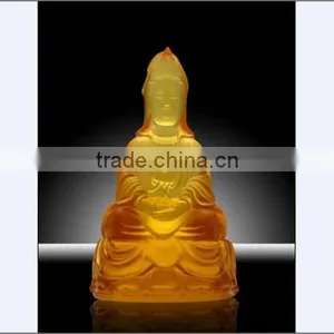 Guanyin Buddha Buddhism Cultural Gift Crafts Color Glass thumbnail-3