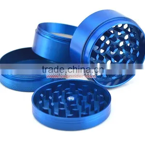 VA Grinders - 2.5 Inch Herb Grinder - 4 Piece Titanium Series - Pollen Catcher, Kief Scraper, Trave Pouch thumbnail-1