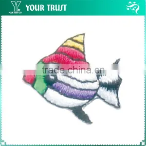 Colorful Tropical Fish Cloth Applique Custom Woven Patches thumbnail-1