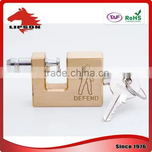 Industrial Mechinery Fancy Rectangular Brass Padlock thumbnail-3