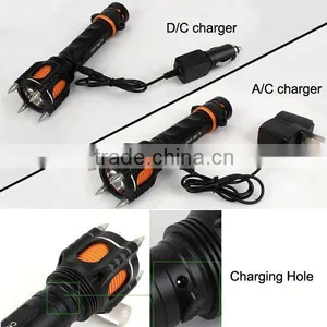 1196 Function 4 In 1-Alarm/Window Breaker 10W XML T6 Aluminum Material Led Flashlight thumbnail-6