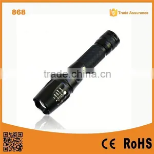 868 XM-L T6 LED Rechargeable Aluminum Adjustable Zoomable Flashlight Torch thumbnail-1