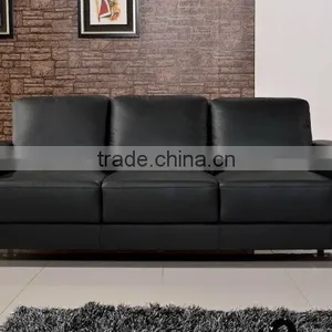 Chinese Home Furniture Black Leather Sectional Sofa Low Price thumbnail-6