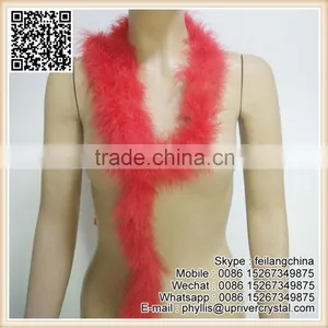 Showgirl Lovely Best Headband 20g Red Fluffy Feather Boa thumbnail-1