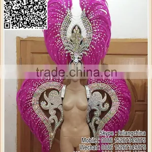 Colorful Diamond Samba Carnival Costume For Beautiful Sensual Women thumbnail-1