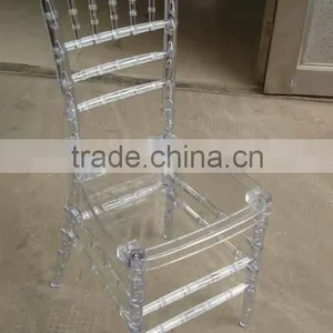 Wholesale Clear Crystal Plastic Chiavary Wedding Chairs thumbnail-2