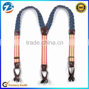 Custom Fashion Webbing Elastic Girls Suspender Leather Button End thumbnail-1