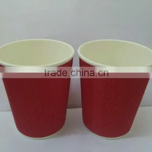 Hot Sale 8oz Red Ripple Wall Cup Make in Foshan City thumbnail-1
