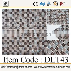 Wall and Floor Glossy and Matt Square Glass Mix Stone Mosaic thumbnail-4