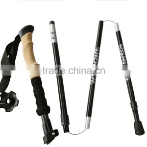 Five Sections Alumium 7075 Long EVA Telescopic Trekking Nordic Folding Walking Pole thumbnail-2