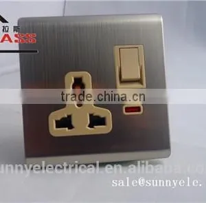 Yemen Electric Light Brushed Stainless Wall Switch and Socket thumbnail-4