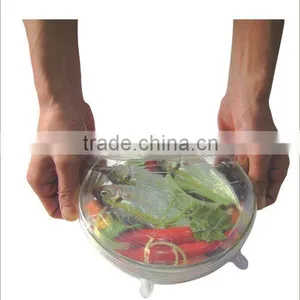 Set of 5pcs Fresh Keeping Silicone Lid in Assorted Color Universal Silicone Lid FDA and LFGB China thumbnail-1