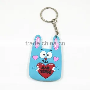 Promotional Gift Cartoon Cute Customized Shaped Keychain 3d PVC Key Ring thumbnail-2