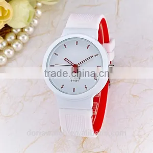 Classic Silicone Rubber Sports Wrist Watch Unisex Candy Colors Factory Price thumbnail-1