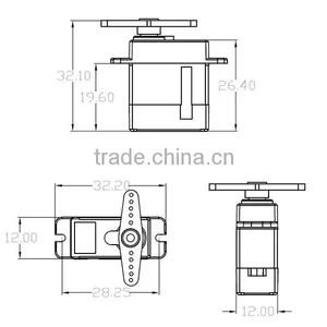 K-power DMC810 2kg 180 Degree Titanium Gear Metal Servo thumbnail-4