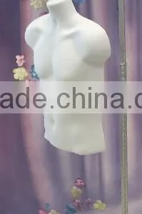 Plastic Mannequin Male Upper Torso Hanging Form | Black or White thumbnail-2
