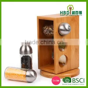 Hot New Products for 2016 Cheap and Modern Kitchen Bamboo Spice Rack Set thumbnail-3