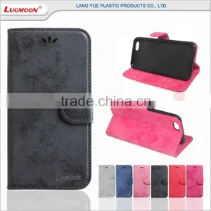 Leonardo da Vinci Series Synthetic Nubuck Leather Phone Case Wallet for Iphone 4 5 6 7 S C se Plus thumbnail-1