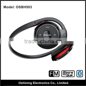2015 Hot Selling Cheap Black Blutooth Stereo Headset Bulk Wireless High Quality Mobile Headphone(OS-BH503) thumbnail-1
