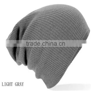 High Quality Promotional Custom Winter Warm Beanie Plain Color Knitted Hat thumbnail-1