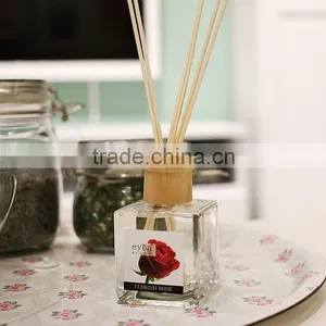 Transparent Diffuser Galss Bottle Square Design for Home Decor Wholesale thumbnail-3