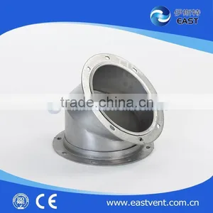 Stainless Steel Elbow 45 Degree With Flange of Ventilation Fittings/HVAC Ventilation System/duct Pipe Fitting thumbnail-1