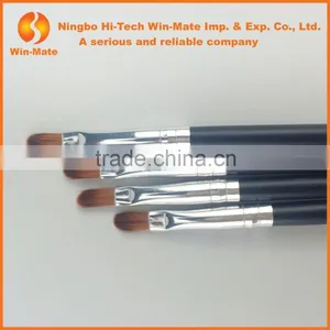 Newest Makeup Tools Top Quality Synthetic Hair Wooden Handle Angled Eyebrow Brush thumbnail-2