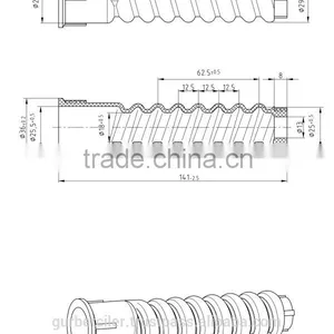 Nylon Plastic Dowel for Screw Spike, Railway Accessories Made in Turkey thumbnail-1