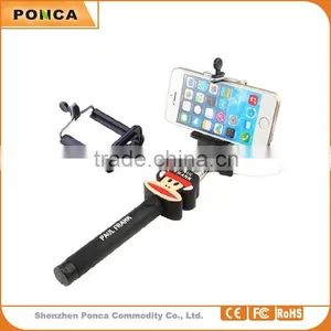 Most Popular Portable Cartoon Selfie Stick ,cartoon Wired Selfie Stick With Logo thumbnail-1
