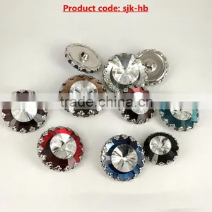 Best Selling Unique Design Clear Diamond Glass Button With Many Colors thumbnail-2