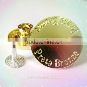 2016 Popular Bright Gold Color Jeans Button thumbnail-1