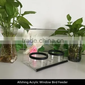 Wholesale Window Bird Feeder Clear Acrylic Bird Feeder With Strong All-Weather Suction Cups AS011 thumbnail-1