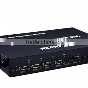 WIFI HDMI Matrix 4x2 + Amplifier (Support IOS/Android WIFI Display, 4Kx2K,Bass/speaker Output) thumbnail-3