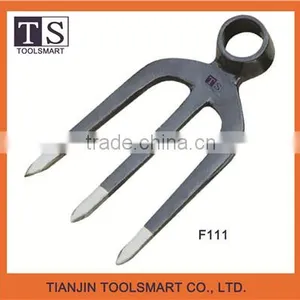 Forged Railway Steel Garden Fork Hoe With Round Eye thumbnail-1