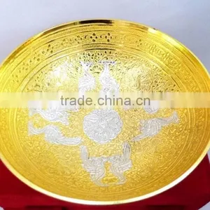 New Design 2015 Gold and Silver Plated Brass Bowl for Wedding Gift and Return Gift thumbnail-2