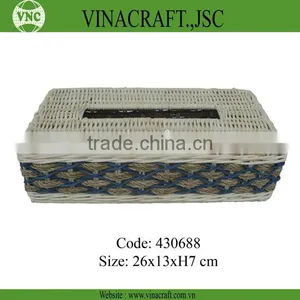 Green Rattan Tissue Box thumbnail-1
